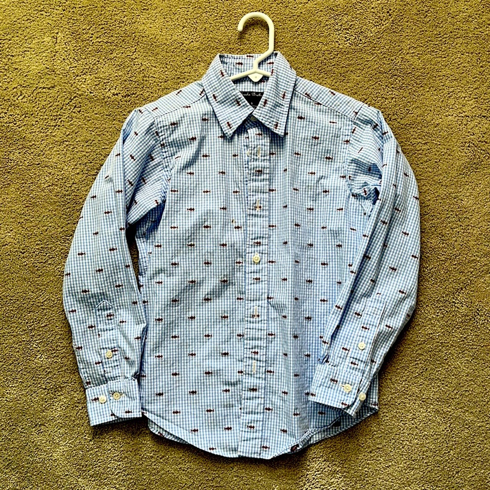 Two Brooks brothers small blue gingham- perfect for twins - sold separately!